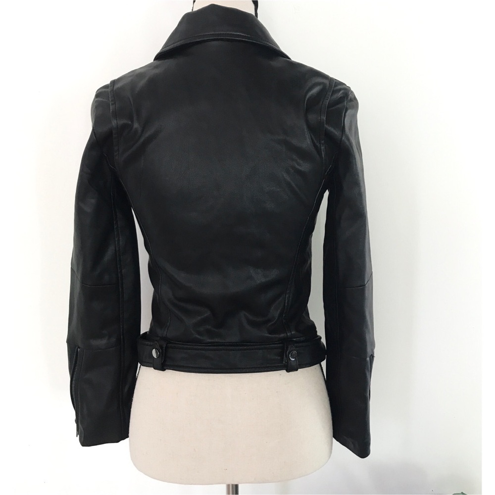 NWT H&M Dinosaur Pins Faux Moto Leather Jacket 4 - Picture 8 of 9